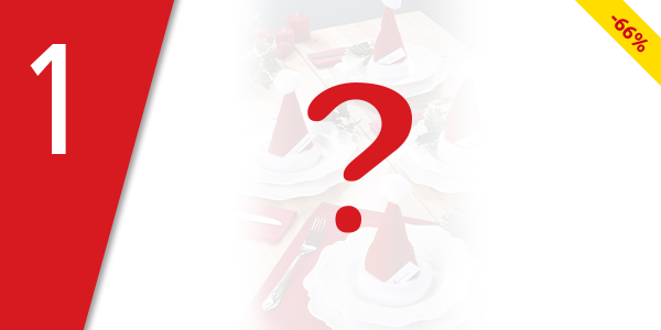 Tischdekoration mit befüllbaren Weihnachtsmützen, 6 Stück