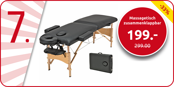Massagetisch zusammenklappbar, 186 x 60 cm