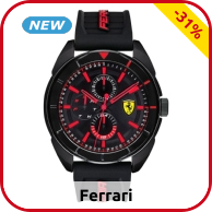 FERRARI Herrenuhr «Forza», schwarz/rot