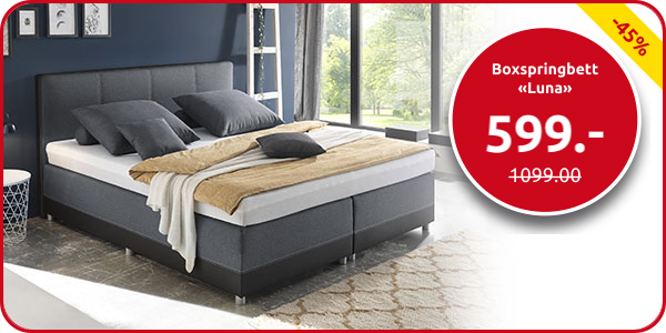 Boxspringbett «Luna», 160 x 200 cm