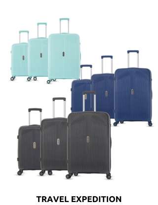 TRAVEL EXPEDITION Koffer «Monaco», 3er-Set, blau