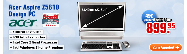 Acer Aspire Z5610 Design PC - statt 949.- jetzt nur 899.95   