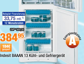 Indesit BAAAN 13 K&uuml;hl- und Gefrierger&auml;t