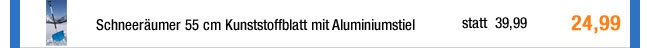 Schneer&auml;umer 55 cm Kunststoffblatt mit Aluminiumstiel 