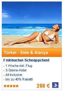 T&uuml;rkei - Side & Alanya Fr&uuml;hbucher-Schn&auml;ppchen!