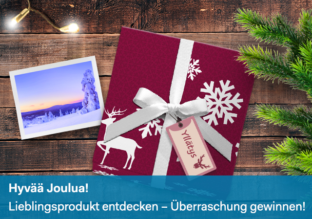 Geschenk auf Holztisch