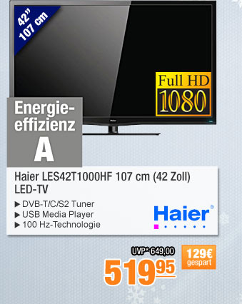 Haier LES42T1000HF 107
                                            cm (42 Zoll) LED-TV