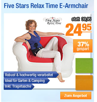 Five Stars Relax Time
                                          E-Armchair, rot 