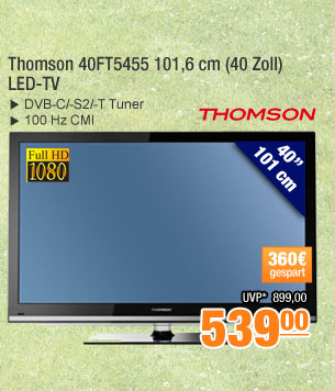 Thomson 40FT5455 101,6 cm
                                          (40 Zoll) LED-TV