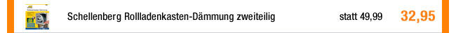 Schellenberg Rollladenkasten-D&auml;mmung zweiteilig