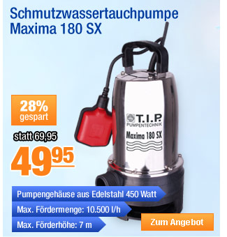 Schmutzwassertauchpumpe Maxima 180 SX 