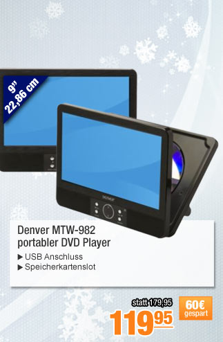 Denver MTW-982
                                            portabler DVD Player 