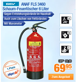 ANAF FLS 3460
                                            Schaum-Feuerlöscher 6 Liter
                                            