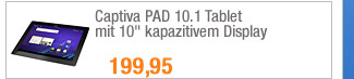 Captiva PAD 10.1 Tablet
                                            mit 10" kapazitivem
                                            Display 
