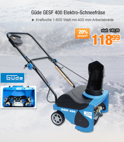 G&uuml;de GESF 400 Elektro-Schneefr&auml;se