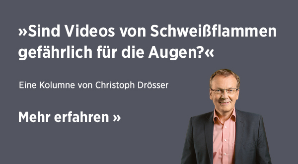 Stimmt's – Ist das Anschauen von Videos, in denen geschweißt wird, so gefährlich wie der Blick in eine Schweißflamme?