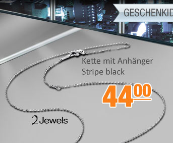 Kette mit Anh&auml;nger Stripe black