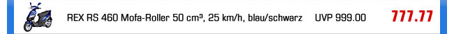 REX RS 460 Mofa-Roller 50 cm³, 25 km/h, blau/schwarz 