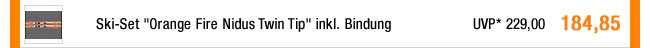 Ski-Set "Orange Fire Nidus Twin Tip" inkl. Bindung