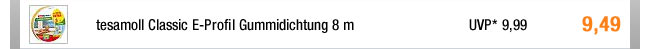 tesamoll Classic E-Profil Gummidichtung 8 m = 33% Extra, wei&szlig; 