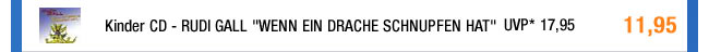 Kinder CD - RUDI GALL "WENN EIN DRACHE SCHNUPFEN HAT" 