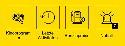 Menü Gelbe Seiten App Menü Gelbe Seiten App