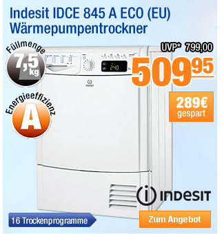 Indesit IDCE 845 A ECO (EU) W&auml;rmepumpentrockner