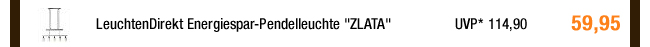 LeuchtenDirekt Energiespar-Pendelleuchte "ZLATA"
