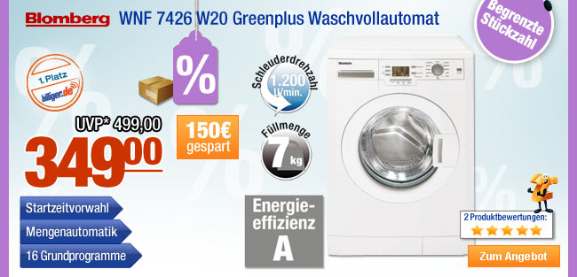 Blomberg WNF 7426 W20
                                            Greenplus Waschvollautomat