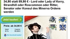Groupon bietet Adelstitel zum Schnäppchenpreis