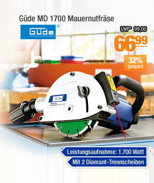 G&uuml;de MD 1700 Mauernutfr&auml;se 