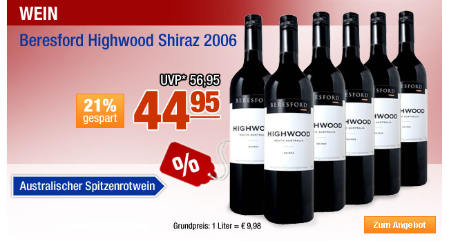 Beresford Highwood Shiraz 2006 