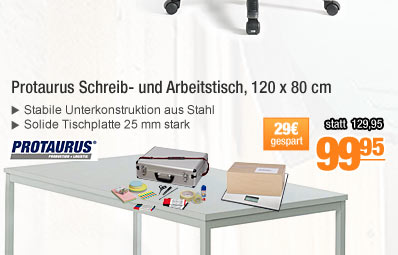 Protaurus Schreib- und Arbeitstisch, 120 x 80 cm