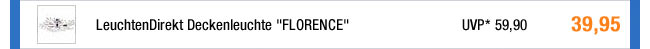 LeuchtenDirekt Deckenleuchte "FLORENCE" mit dekorativen Bl&auml;ttern 