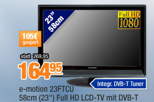e-motion 23FTCU 58cm (23") Full HD LCD-TV mit DVB-T 