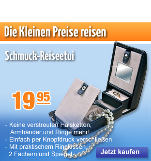 Schmuck Reiseetui - Keine verstreuten Halsketten, Armbänder und Ringe mehr ab 19,95 Euro