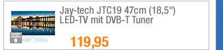 Jay-tech JTC19 47cm
                                            (18,5") LED-TV mit
                                            DVB-T Tuner 