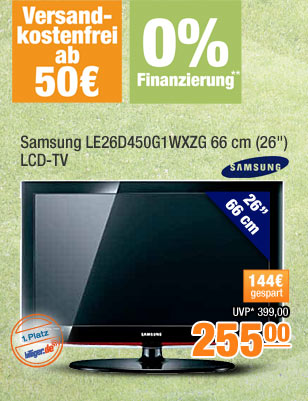 Samsung LE26D450G1WXZG
                                          66cm (26") LCD-TV
