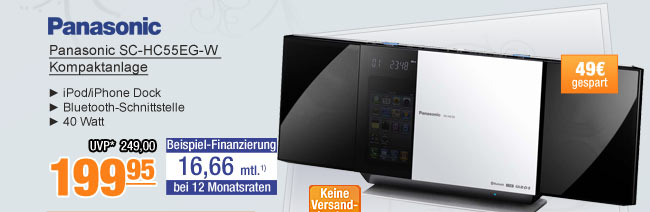 Panasonic SC-HC55EG-W Kompaktanlage
