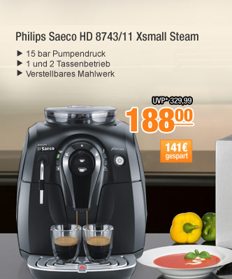 Philips Saeco HD                                             8743/11 Xsmall Steam 