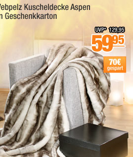 Webpelz Kuscheldecke Aspen im Geschenkkarton