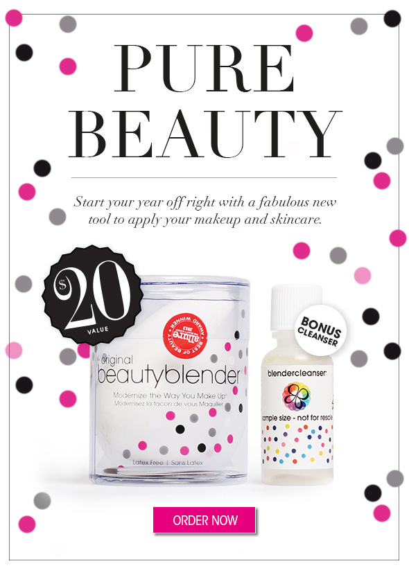 Pure Beauty  Start your year off right with a fabulous new tool to apply your makeup and skincare. $20 value