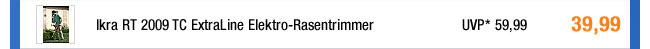 Ikra RT 2009 TC ExtraLine Elektro-Rasentrimmer inkl. TwinCut Schneidsystem