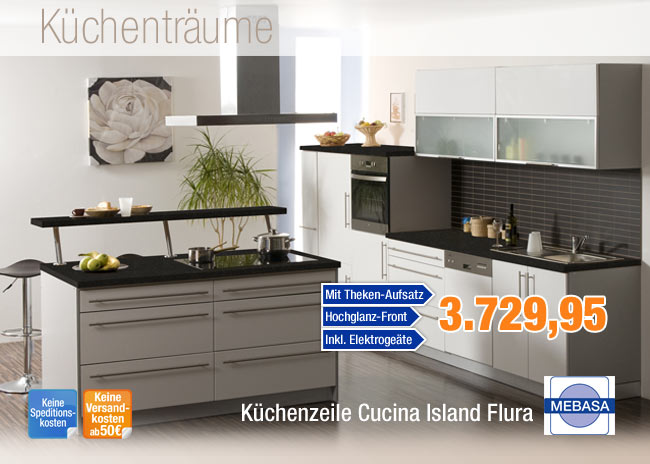 K&uuml;chenzeile Cucina Island Flura
