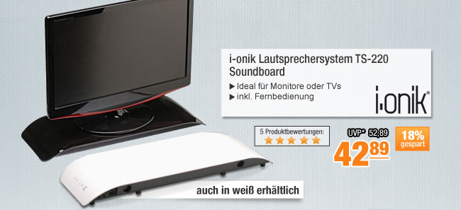 i-onik
                                            Lautsprechersystem TS-220
                                            Soundboard