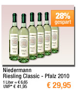 Niedermann Riesling Classic - Pfalz 2010 