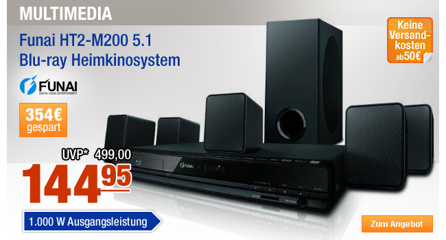 Funai HT2-M200 5.1 Blu-ray Heimkinosystem 