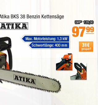 Atika BKS 38 Benzin Kettens&auml;ge 