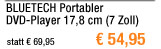 BLUETECH Portabler DVD-Player 17,8 cm (7 Zoll) 