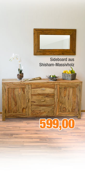Sideboard aus Shisham-Massivholz